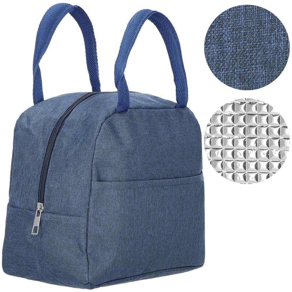 Geanta frigorifica cu izolatie termica pentru mancare, 21x10x23cm, albastru 3 Geanta frigorifica cu izolatie termica pentru mancare, 21x10x23cm, albastru - imagine 3