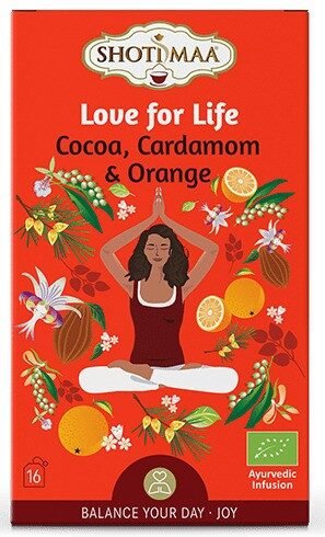 Ceai Shotimaa Balance Your Day - Love for Life - cacao, cardamom si portocala bio 16dz