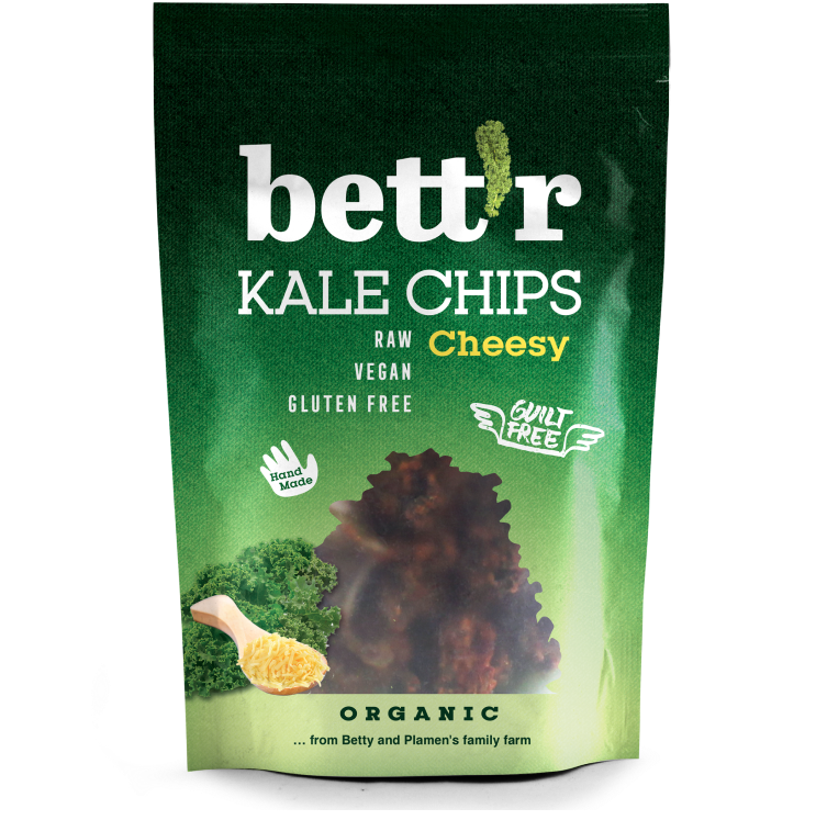 Chips din kale cu aroma de branza raw eco 30g Bettr