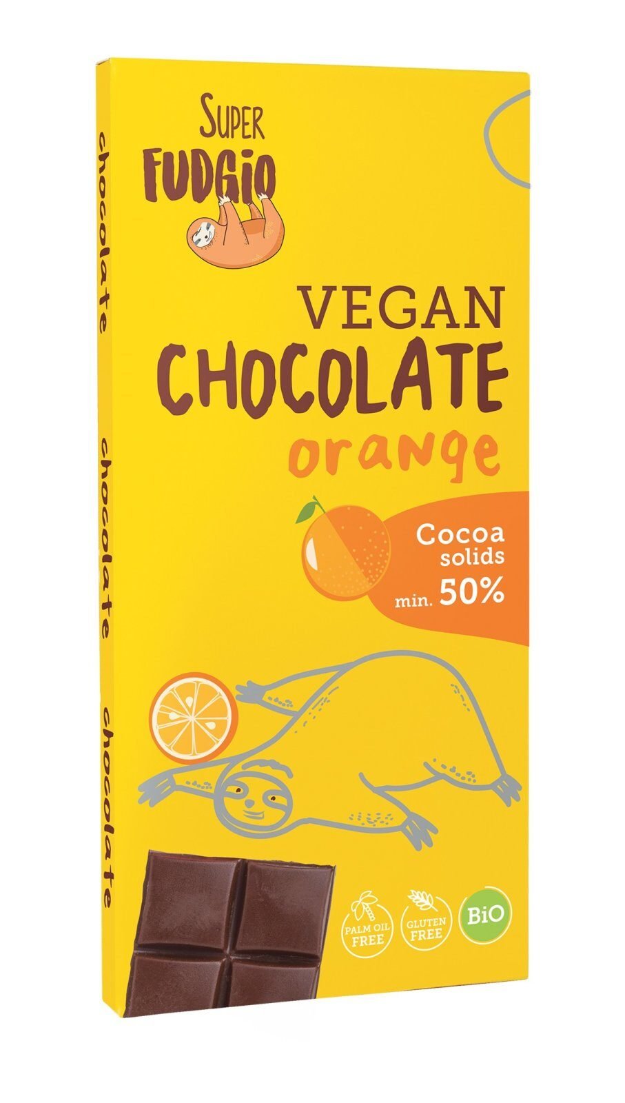 Ciocolata cu portocale bio 80g Super Fudgio