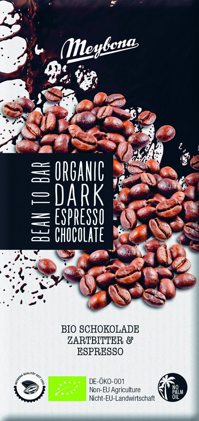 Ciocolata neagra cu espresso nibs, bio, 100g, Meybona