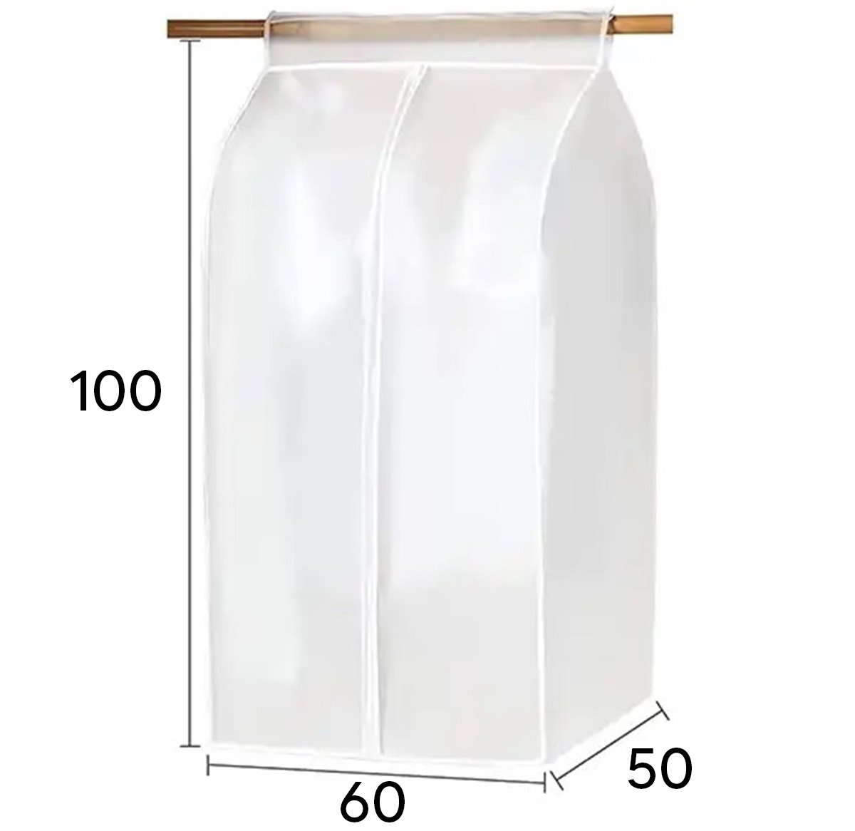 organizator protectie haine, dimensiune 90 x 60 x 50 cm. culoare transparent, material textil 5 Organizator protectie haine, dimensiune 90 x 60 x 50 cm. culoare transparent, material textil - imagine 5