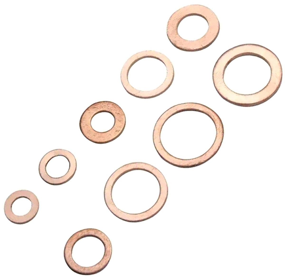 set 200 de șaibe din cupru, 9 dimensiuni diferite, pentru buson baie de ulei sau alte reparatii 6 Set 200 de șaibe din cupru, 9 dimensiuni diferite, pentru buson baie de ulei sau alte reparatii - imagine 6