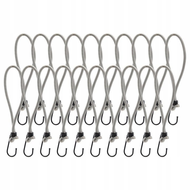 set 25 bucati elastice pentru fixare prelate sau bannere, cu carlig 25 cm, gri 1 Set 25 bucati elastice pentru fixare prelate sau bannere, cu carlig 25 cm, gri