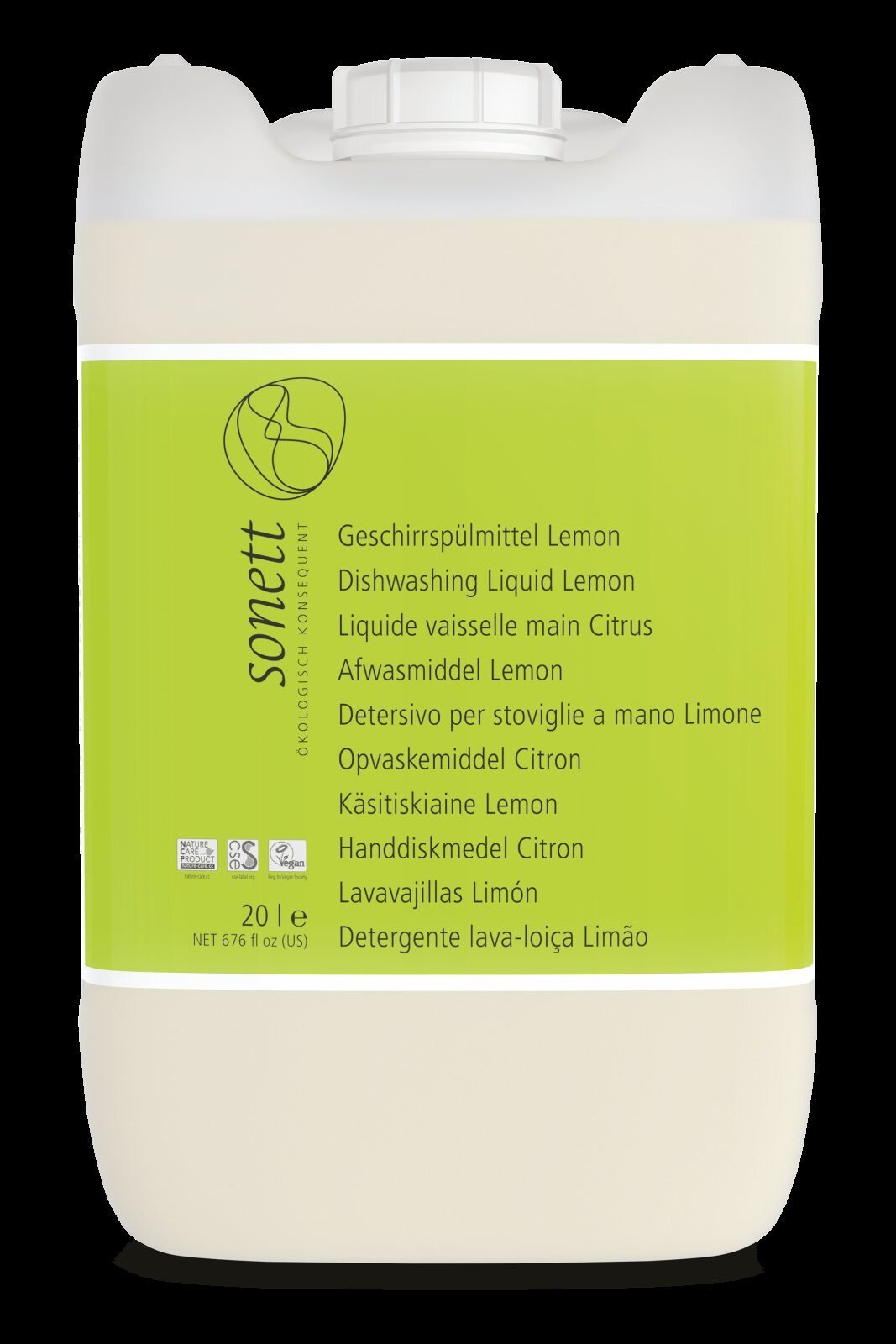 Detergent lichid pentru vase cu lamaie ecologic 20l Sonett