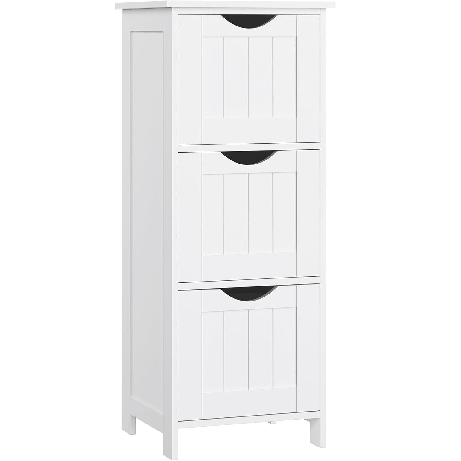 VASAGLE Dulap de depozitare pentru baie, 3 sertare, 30x32x81 cm, alb