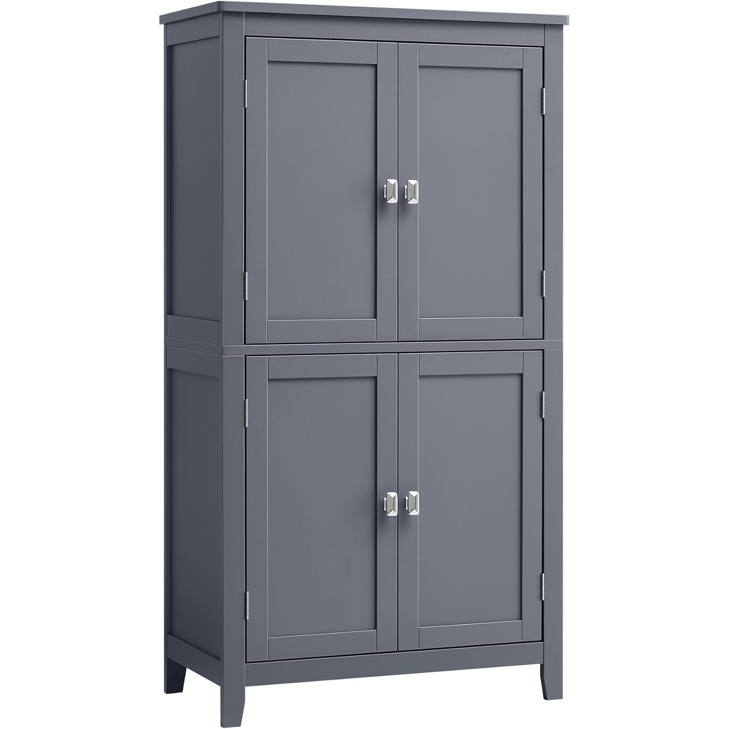 VASAGLE Dulap de baie, din MDF, cu 2 compartimente si 4 usi, rafturi reglabile, 30x60x110cm, gri inchis 1 VASAGLE Dulap de baie, din MDF, cu 2 compartimente si 4 usi, rafturi reglabile, 30x60x110cm, gri inchis