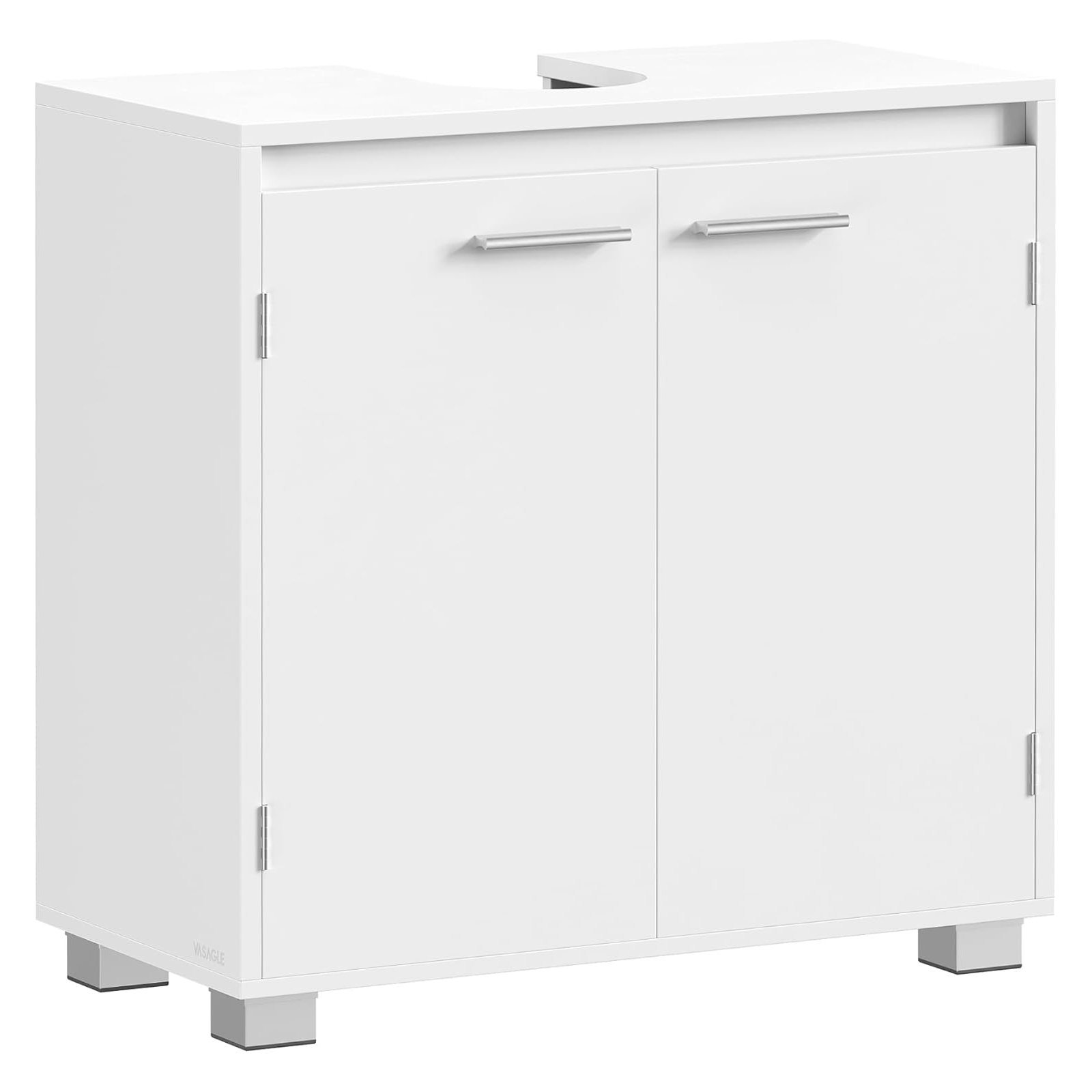 VASAGLE Dulap baie pentru suport lavoar, MDF, 2 compartimente, raft interior reglabil, 30x60x60 cm, alb 1 VASAGLE Dulap baie pentru suport lavoar, MDF, 2 compartimente, raft interior reglabil, 30x60x60 cm, alb