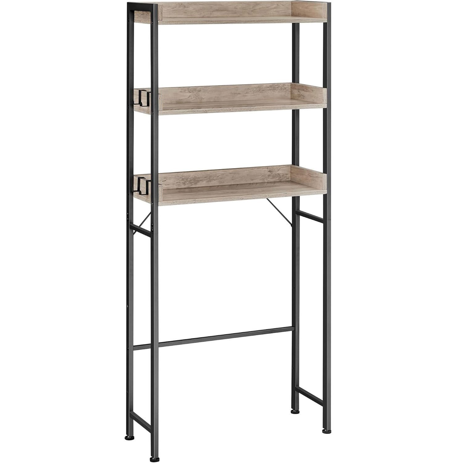 VASAGLE Raft de depozitare pentru baie, suprapunere peste masina spalat sau vas WC, 25x63x165 cm, gri 1 VASAGLE Raft de depozitare pentru baie, suprapunere peste masina spalat sau vas WC, 25x63x165 cm, gri