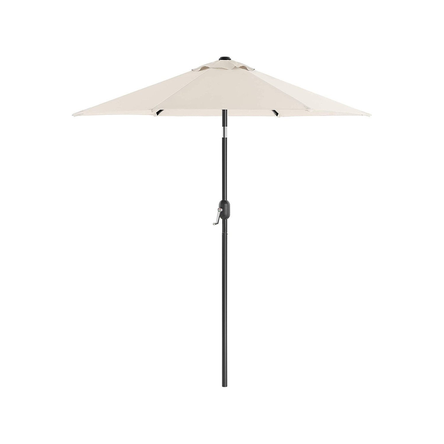 songmics umbrela de gradina 200 cm, inclinare dubla 30°, poliester upf 50+, cadru metalic, bej 2 SONGMICS Umbrela de gradina 200 cm, inclinare dubla 30°, poliester UPF 50+, cadru metalic, bej - imagine 2