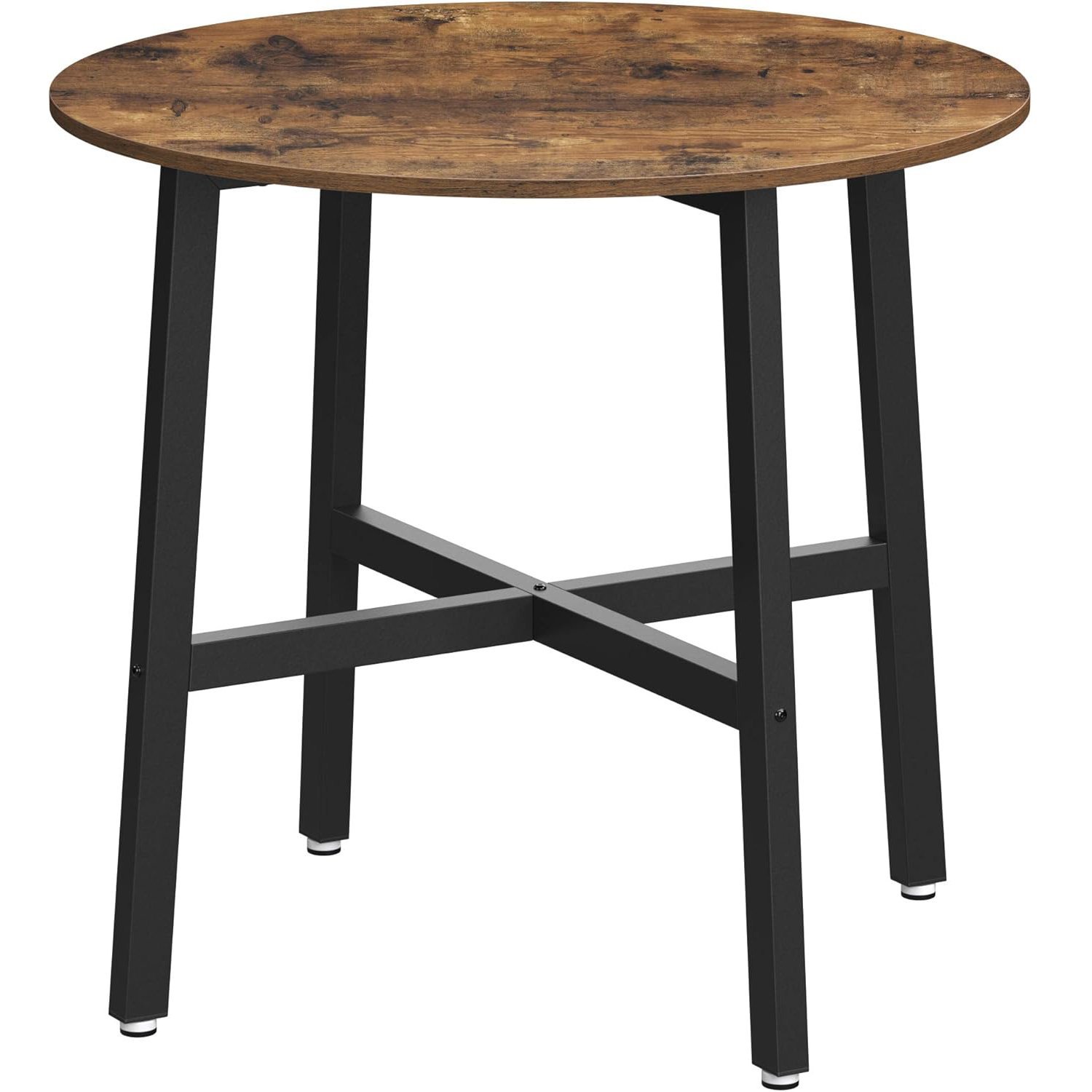 vasagle masa rotunda de bucatarie sau living, stil industrial, 80 x 75 cm (diametru x inaltime), maro rustic 1 VASAGLE Masa rotunda de bucatarie sau living, stil industrial, 80 x 75 cm (diametru x inaltime), maro rustic