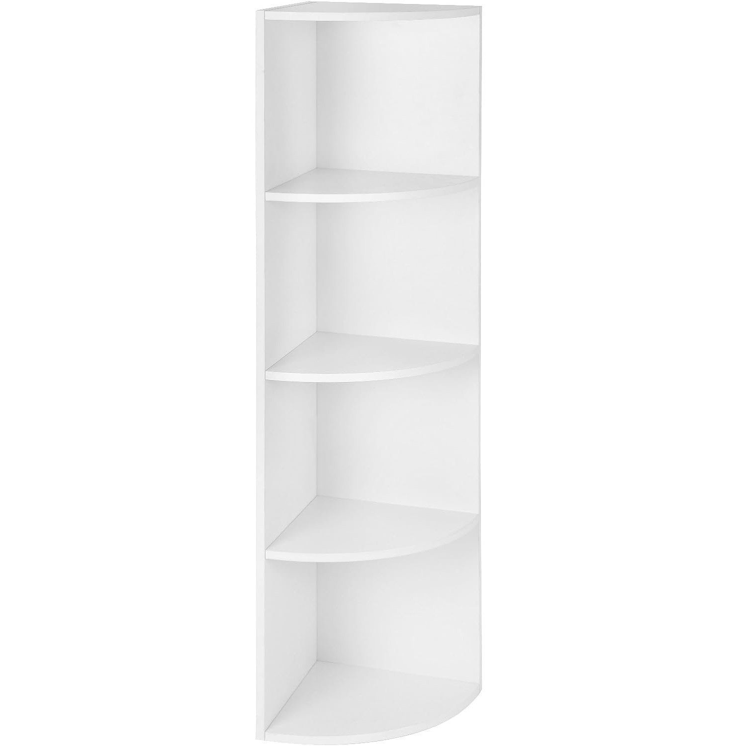 vasagle raft de colt pentru podea, cu 4 nivele, din pal, 30x30x130cm, alb 1 VASAGLE Raft de colt pentru podea, cu 4 nivele, din PAL, 30x30x130cm, alb