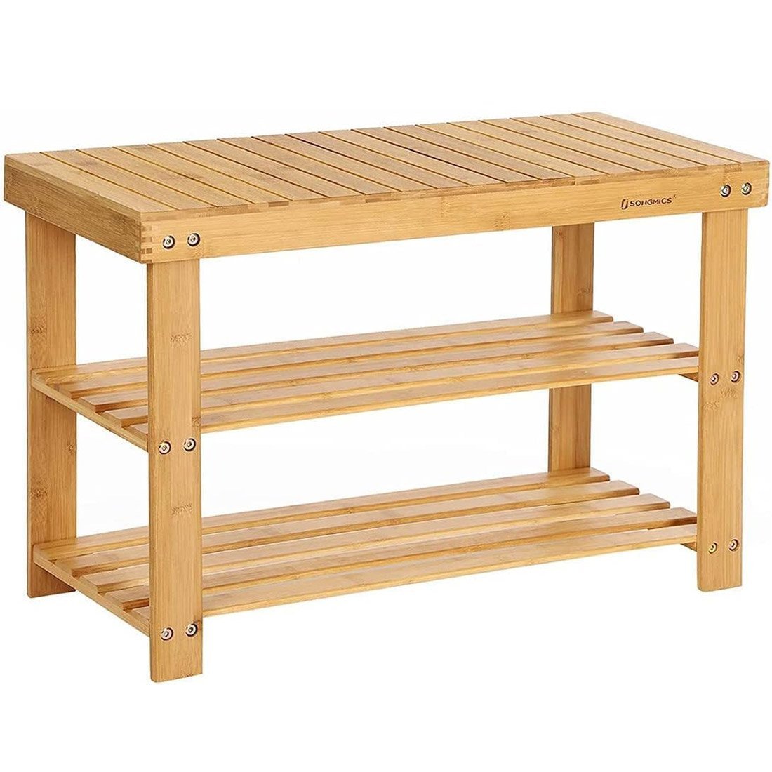 SONGMICS Raft de depozitare din bambus, cu 3 niveluri, 28x70x45cm, maro 1 SONGMICS Raft de depozitare din bambus, cu 3 niveluri, 28x70x45cm, maro