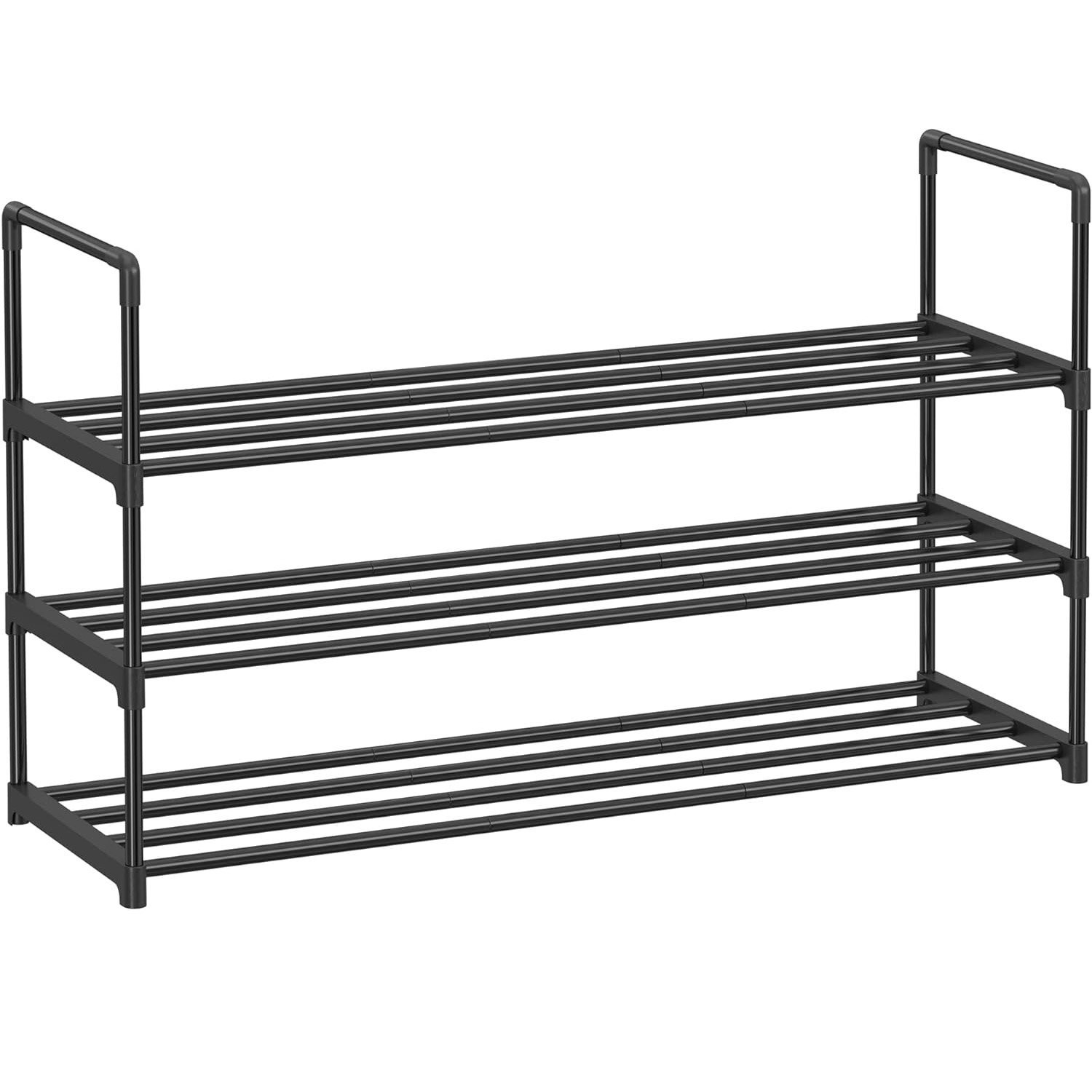 songmics suport pentru pantofi cu 3 nivele, structura metalica, pentru 12-15 perechi, 92x30x55cm, negru 1 SONGMICS Suport pentru pantofi cu 3 nivele, structura metalica, pentru 12-15 perechi, 92x30x55cm, negru