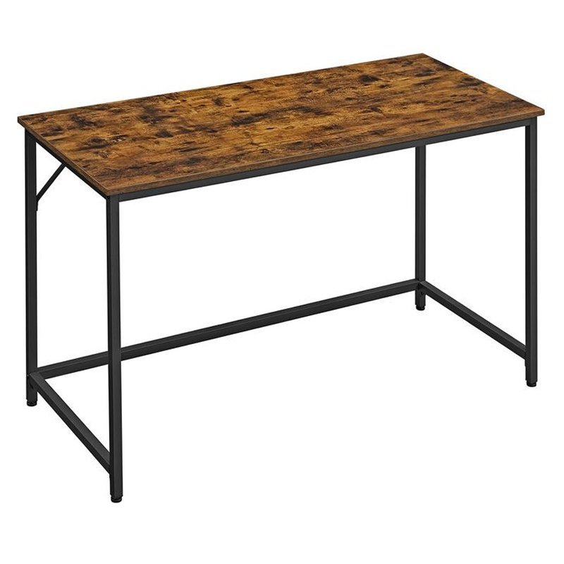 vasagle birou calculator cu blat din pal, cadru metalic, stil industrial, 120x60x75 cm, maro rustic 1 VASAGLE Birou calculator cu blat din PAL, cadru metalic, stil industrial, 120x60x75 cm, maro rustic