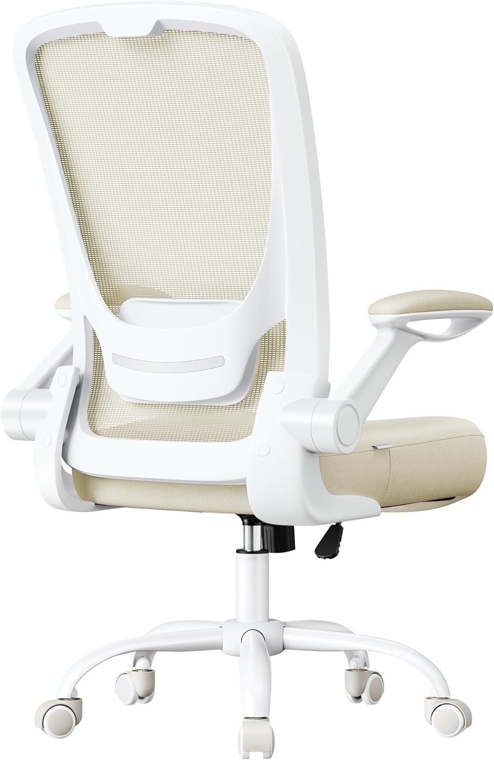 songmics scaun de birou ergonomic reglabil cu spatar mesh si suport lombar, maxim 120 kg, 64x64x107 cm, bej 4 SONGMICS Scaun de birou ergonomic reglabil cu spatar mesh si suport lombar, maxim 120 kg, 64x64x107 cm, bej - imagine 4