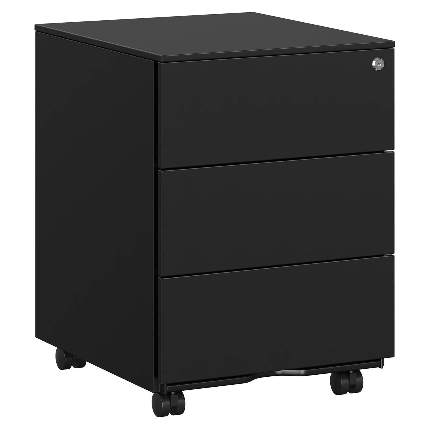 SONGMICS Dulap mobil rollbox pentru birouri, 3 sertare pentru documente, corp pre-asamblat, 45x39x54 cm, negru 1 SONGMICS Dulap mobil rollbox pentru birouri, 3 sertare pentru documente, corp pre-asamblat, 45x39x54 cm, negru