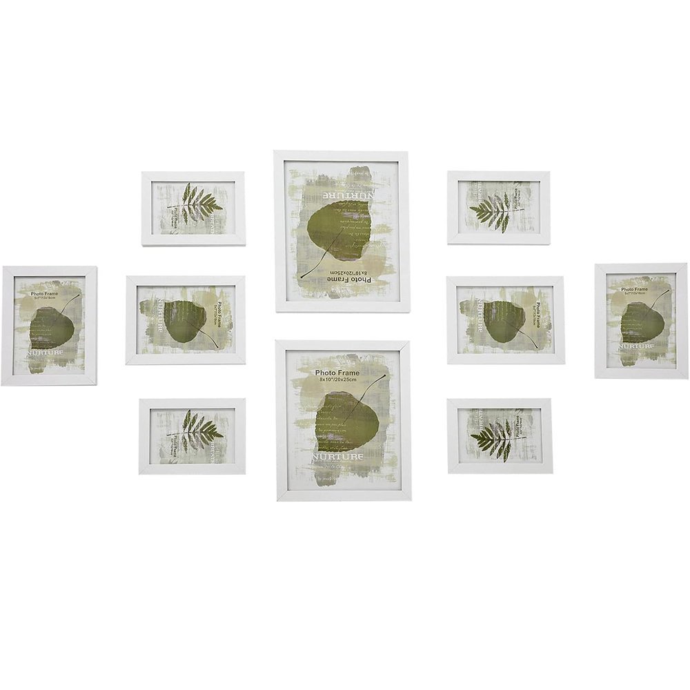 SONGMICS set rame foto 10 buc, 28x24 / 21x16 / 18x13 cm, alb, montaj perete sau birou, MDF si plastic 1 SONGMICS set rame foto 10 buc, 28x24 / 21x16 / 18x13 cm, alb, montaj perete sau birou, MDF si plastic