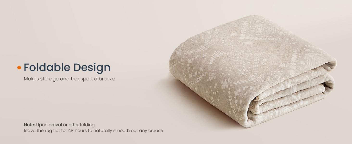 SONGMICS Covor decorativ antiderapant, stil boho, lavabil la masina, 80×150 cm, bej cappuccino 3 SONGMICS Covor decorativ antiderapant, stil boho, lavabil la masina, 80×150 cm, bej cappuccino - imagine 3