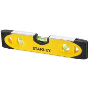 Stanley 0-43-511, nivela torpedo, din aluminiu, 23 cm, 3 fiole blister