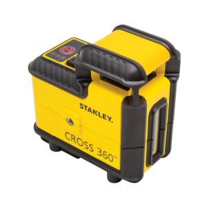 Stanley STHT77640-1, nivela laser cross 360 grade, cu linie in cruce, lumina rosie, prindere trepied, Quicklink, raza actiune 20m, include 4 baterii AA, trepied si husa