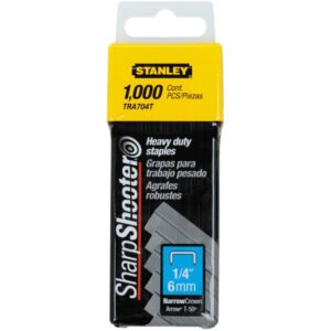 Stanley 1-TRA704T, capse 1/4 ” pentru aplicatii profesionale, 6mm, 1000 buc tip G 4/11/140, blister