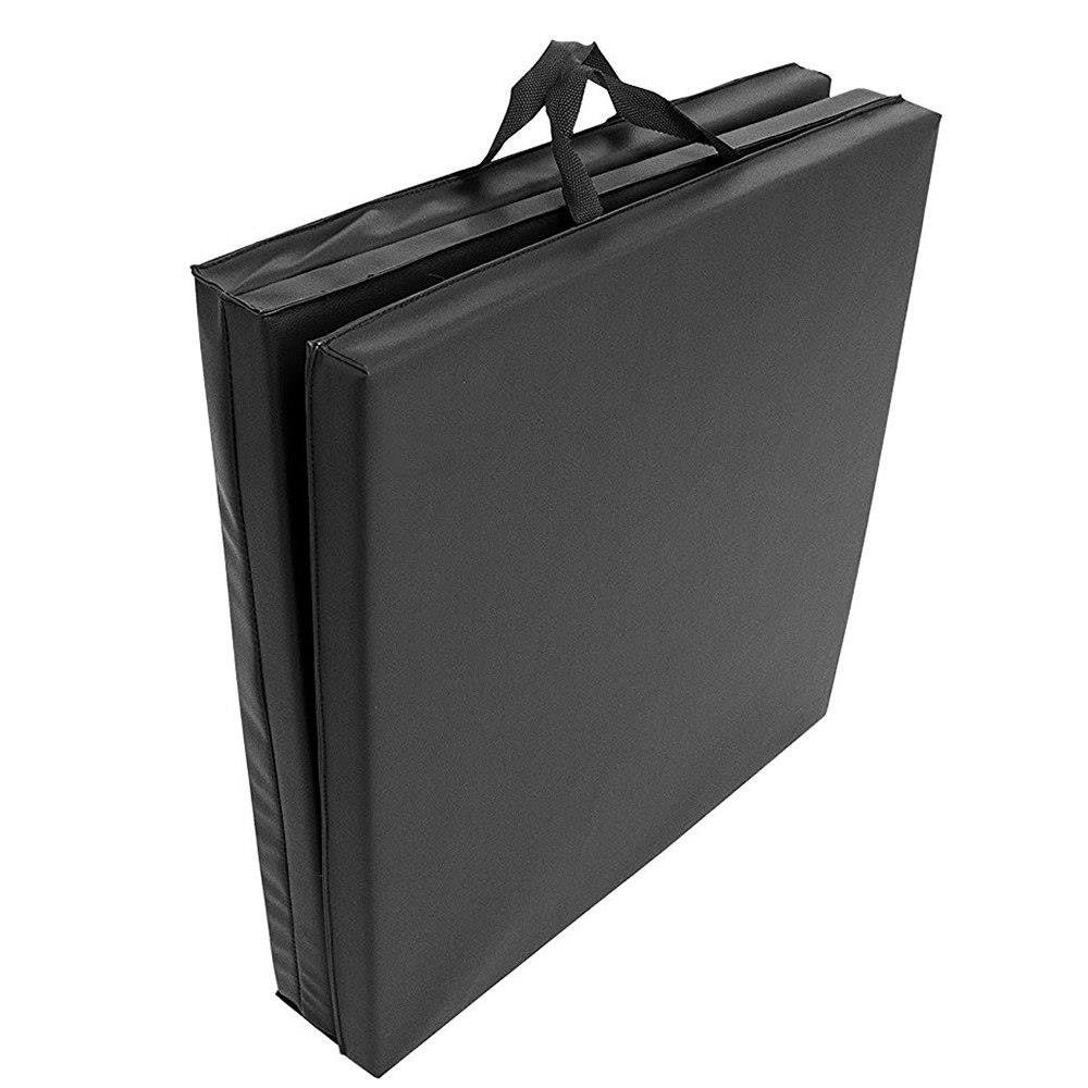 saltea fitness groasa pentru antrenamente gimnastica, pliabila, pvc, 180x60x5cm, negru 3 Saltea fitness groasa pentru antrenamente gimnastica, pliabila, PVC, 180x60x5cm, negru - imagine 3