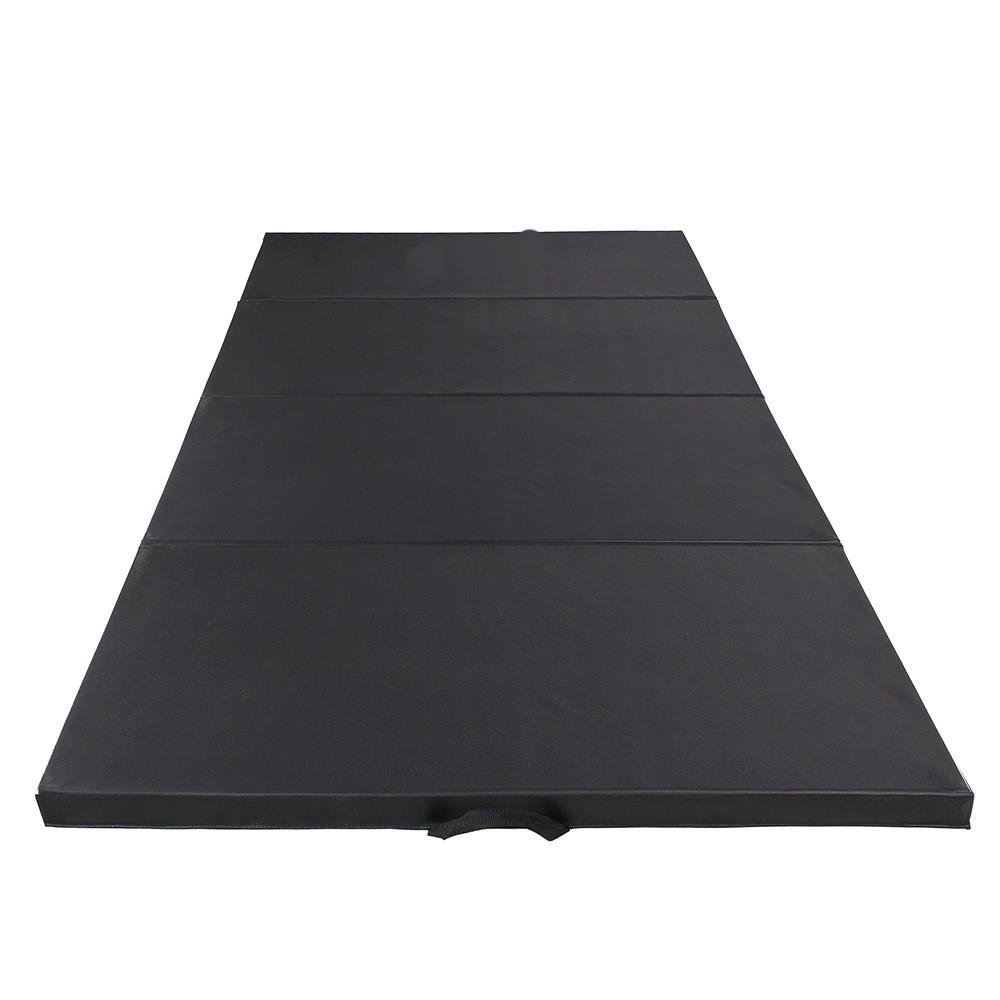 Saltea fitness groasa, dimensiune XXL, pentru antrenamente gimnastica, 240x120x5 cm, negru