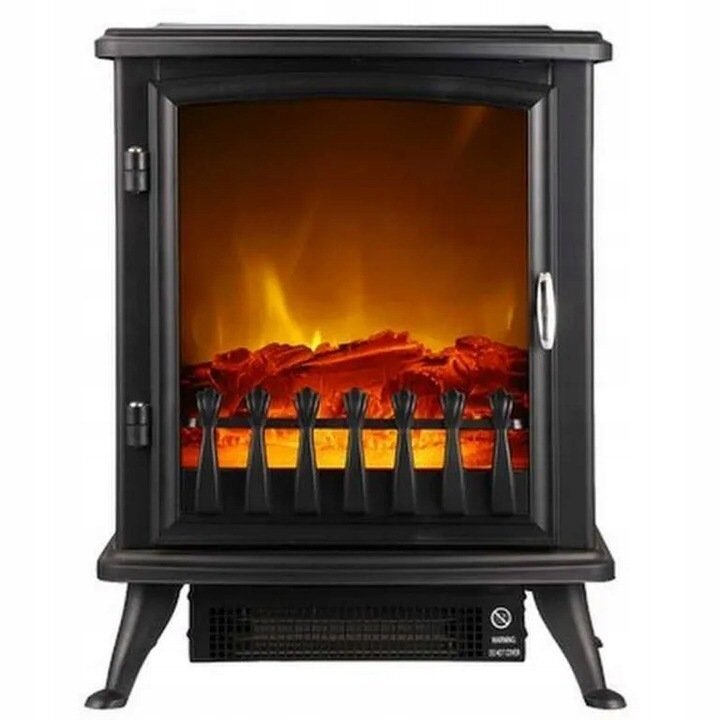 Semineu electric cu efect de flacara, 1800W, 2 trepte, 42x28x51 cm, negru