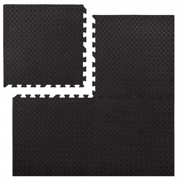 Set covoras de protectie saltea de antrenament, tip puzzle, 4 piese de 60x60cm, 12mm