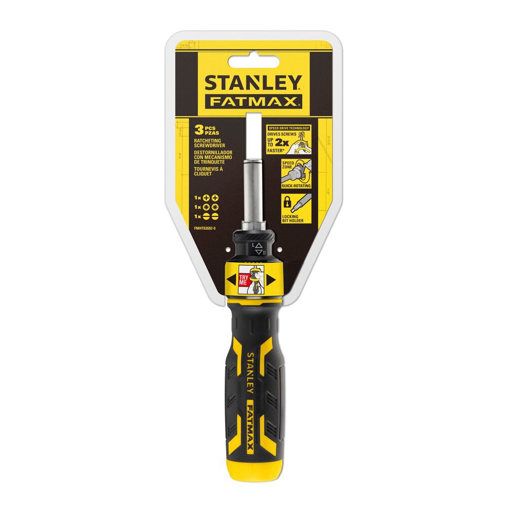 stanley fmht62692-0, surubelnita multibit speeddrive fatmax cu clichet, magazie de biti + 3 biti inclusi 3 Stanley FMHT62692-0, Surubelnita multibit SpeedDrive FatMax cu clichet, magazie de biti + 3 biti inclusi - imagine 3