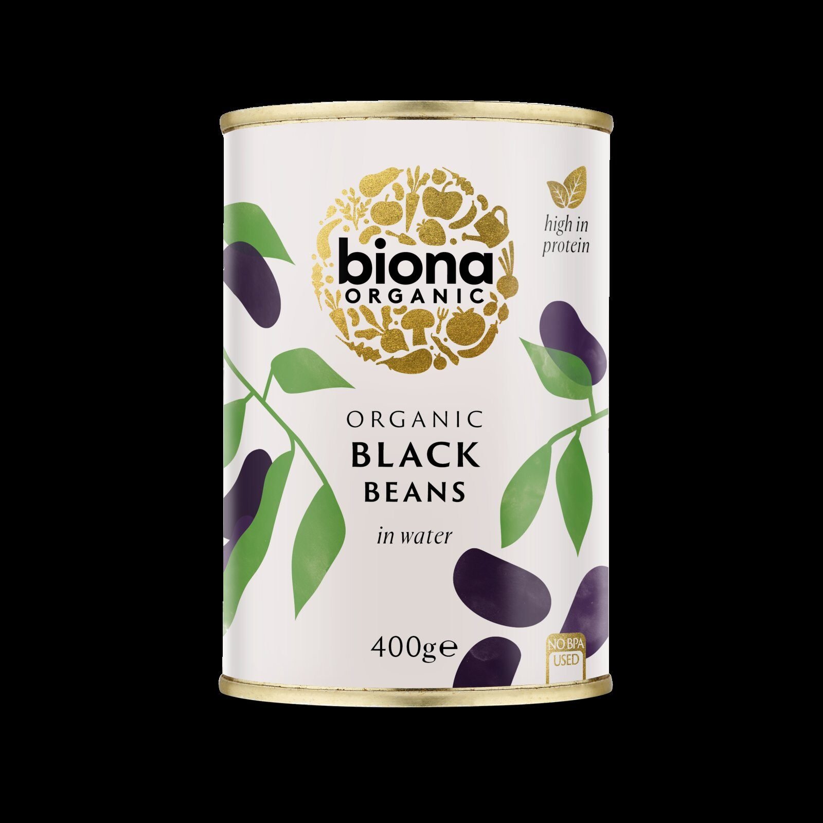 Fasole neagra boabe conserva bio 400g Biona