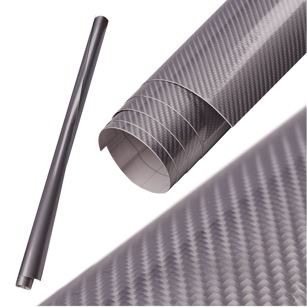 folie colantare auto carbon 5d lacuit argintiu (3,0m x 1,52m) 3 Folie colantare auto Carbon 5D Lacuit Argintiu (3,0m x 1,52m) - imagine 3