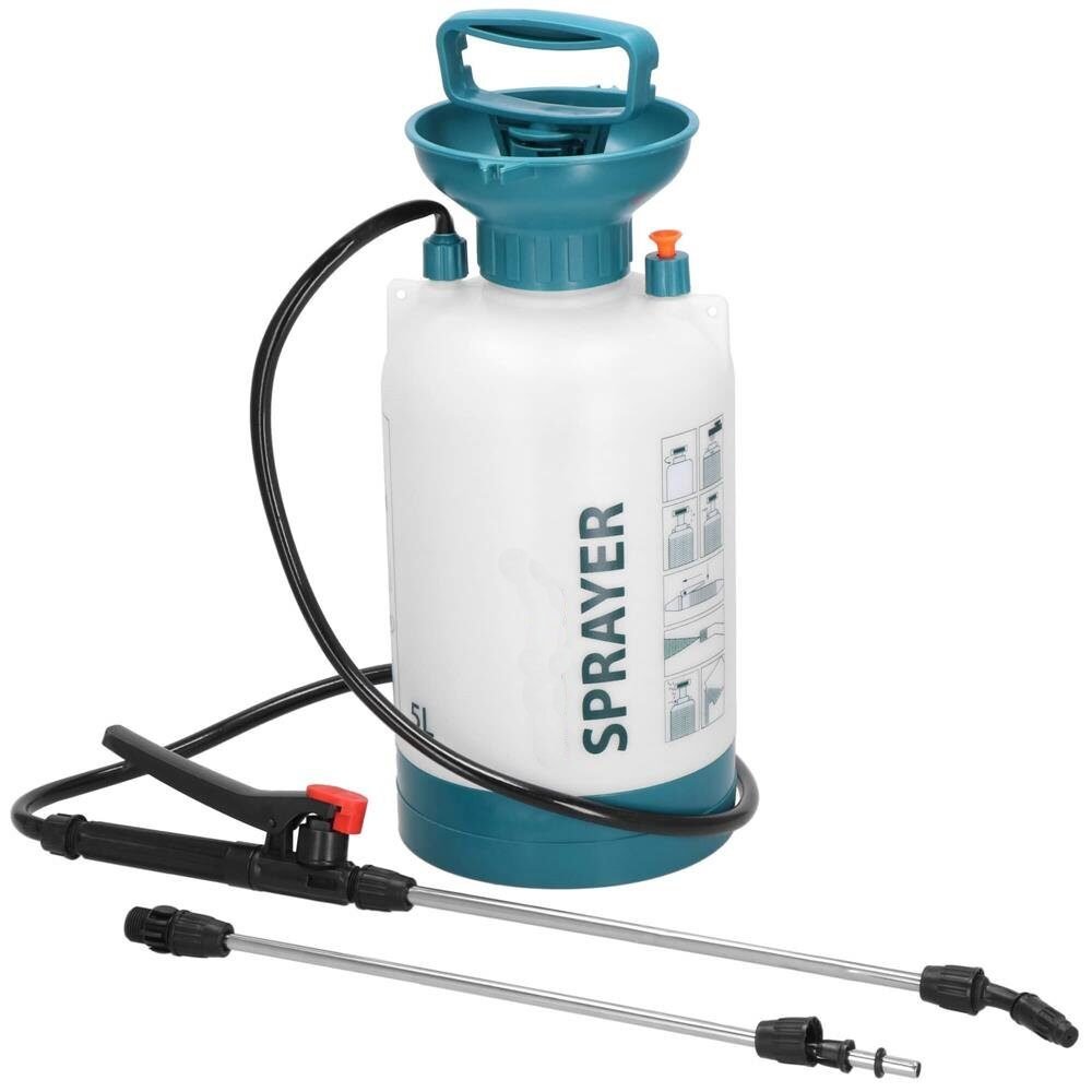 Pompa de stropit manual 5L cu lance reglabila 63 cm, 2 duze si curea de umar