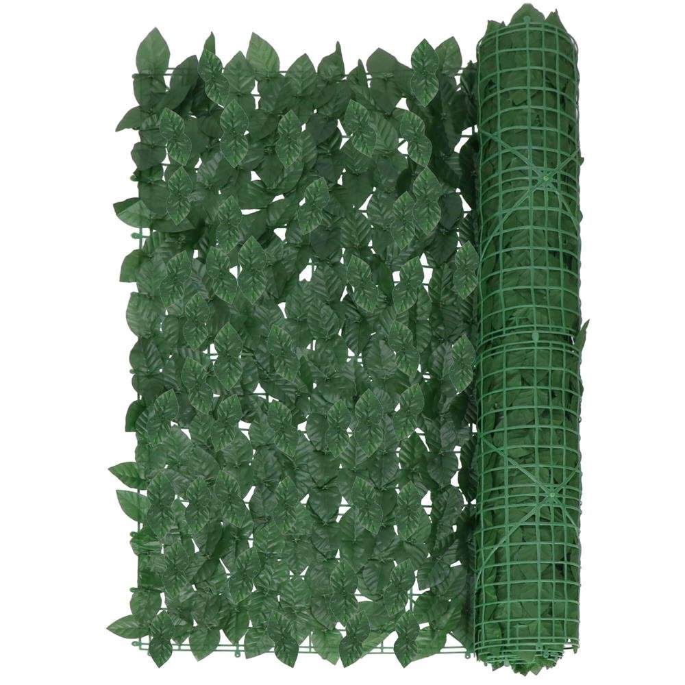 panou paravan cu frunze artificiale pentru gard sau balcon, 100x300cm, verde inchis 1 Panou paravan cu frunze artificiale pentru gard sau balcon, 100x300cm, verde inchis