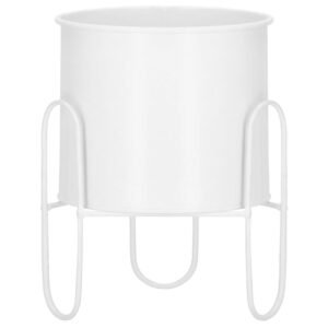 (DL) Suport ghiveci metalic alb GA165, inaltime 21cm