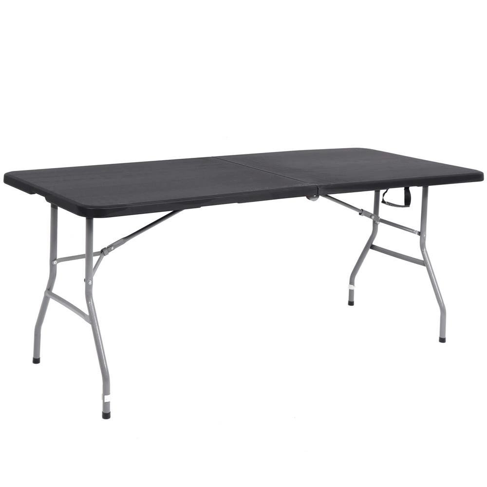 Masa dreptunghiulara pliabila multifunctionala, 180x75x75cm, neagra