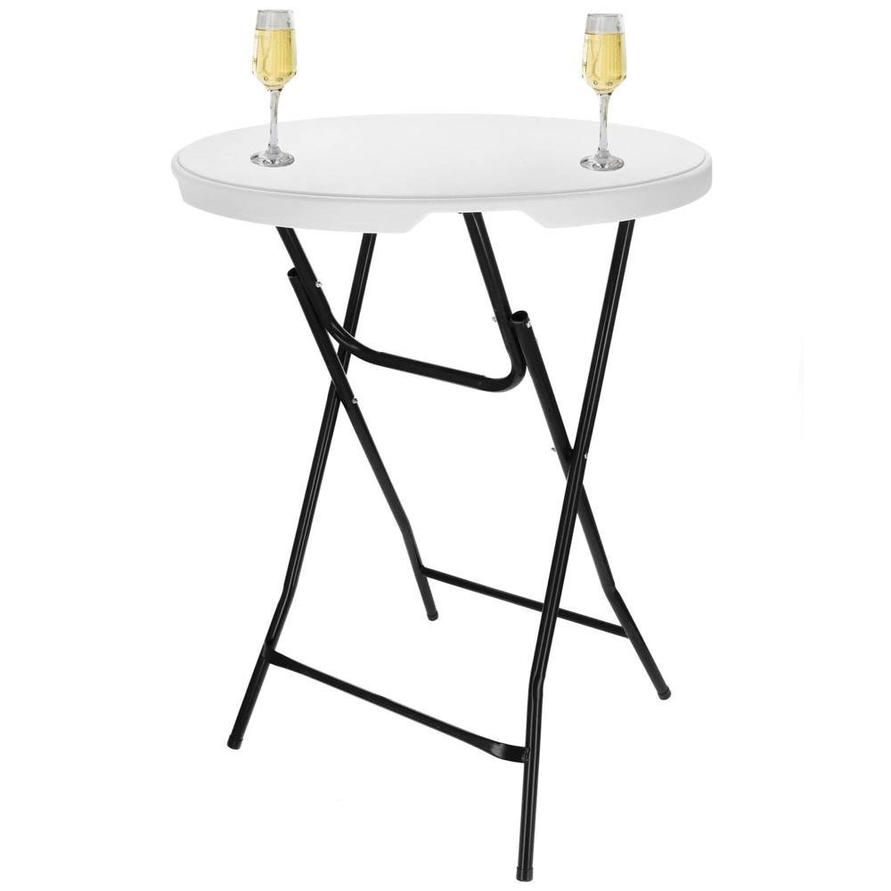 masa catering profesionala pentru evenimente, inalta, cu picioare metal pliabile, rotunda, d 80 cm, h 110 cm, alb 3 Masa catering profesionala pentru evenimente, inalta, cu picioare metal pliabile, rotunda, d 80 cm, h 110 cm, alb - imagine 3