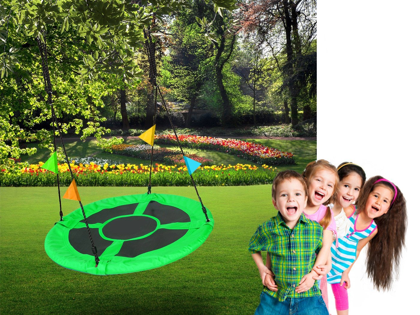 leagan tip cuib sersimo go-l70d4a, 80cm, 100 kg, verde 2 Leagan tip cuib Sersimo GO-L70D4A, 80cm, 100 kg, verde - imagine 2