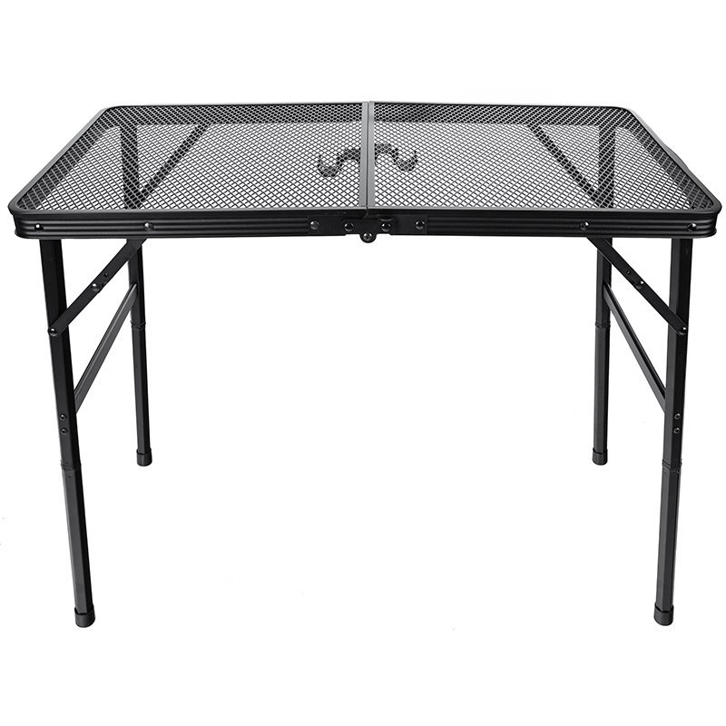 masa pliabila metalica pentru gradina sau drumetie, 80x40x66cm, inaltime reglabila, neagra 1 Masa pliabila metalica pentru gradina sau drumetie, 80x40x66cm, inaltime reglabila, neagra