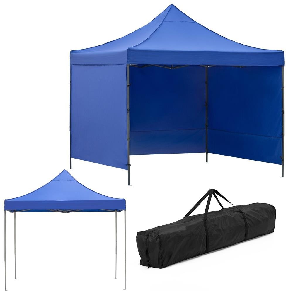 pavilion pliabil gradina 3x3 m cu acoperis impermeabil si 3 pereti laterali, structura metalica, inaltime reglabila, albastru 4 Pavilion pliabil gradina 3x3 m cu acoperis impermeabil si 3 pereti laterali, structura metalica, inaltime reglabila, albastru - imagine 4