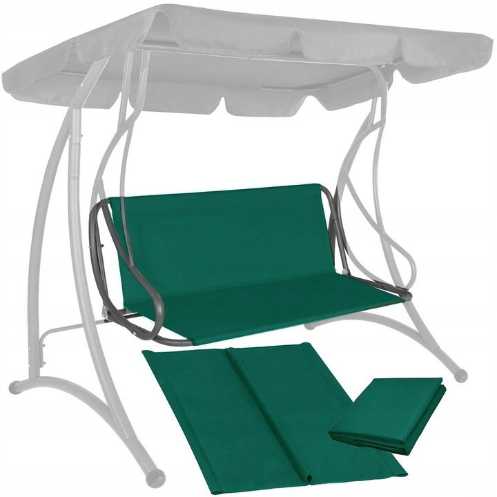 husa din panza pentru leagan de gradina, sezut si spatar, 110x90cm, verde 2 Husa din panza pentru leagan de gradina, sezut si spatar, 110x90cm, verde - imagine 2