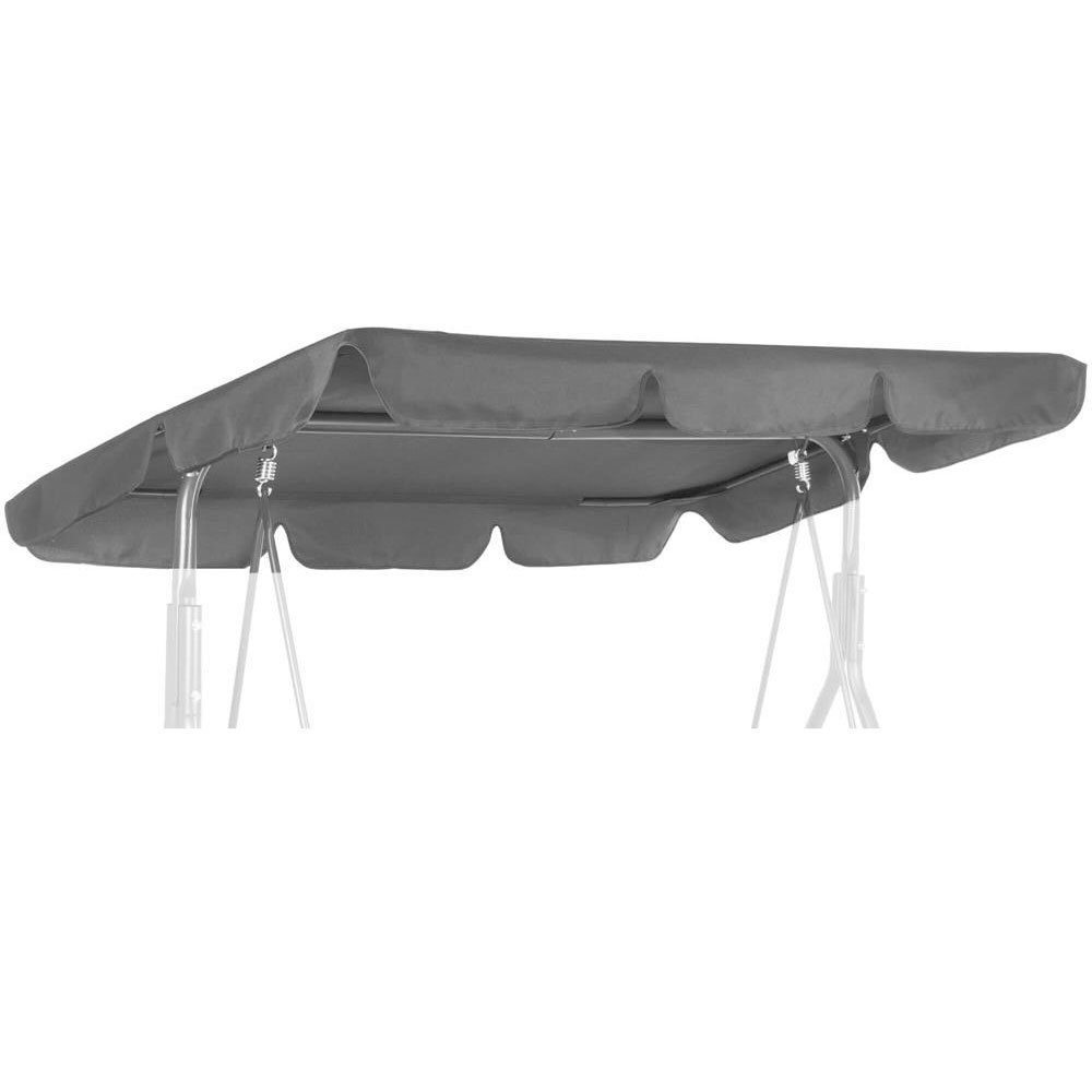 Husa din panza pentru leagan de gradina mare, viziera acoperis, 220×115 cm, gri