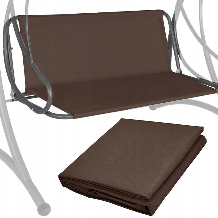 Husa din panza pentru leagan gradina de 4 persoane, sezut si spatar, 160x100cm, maro
