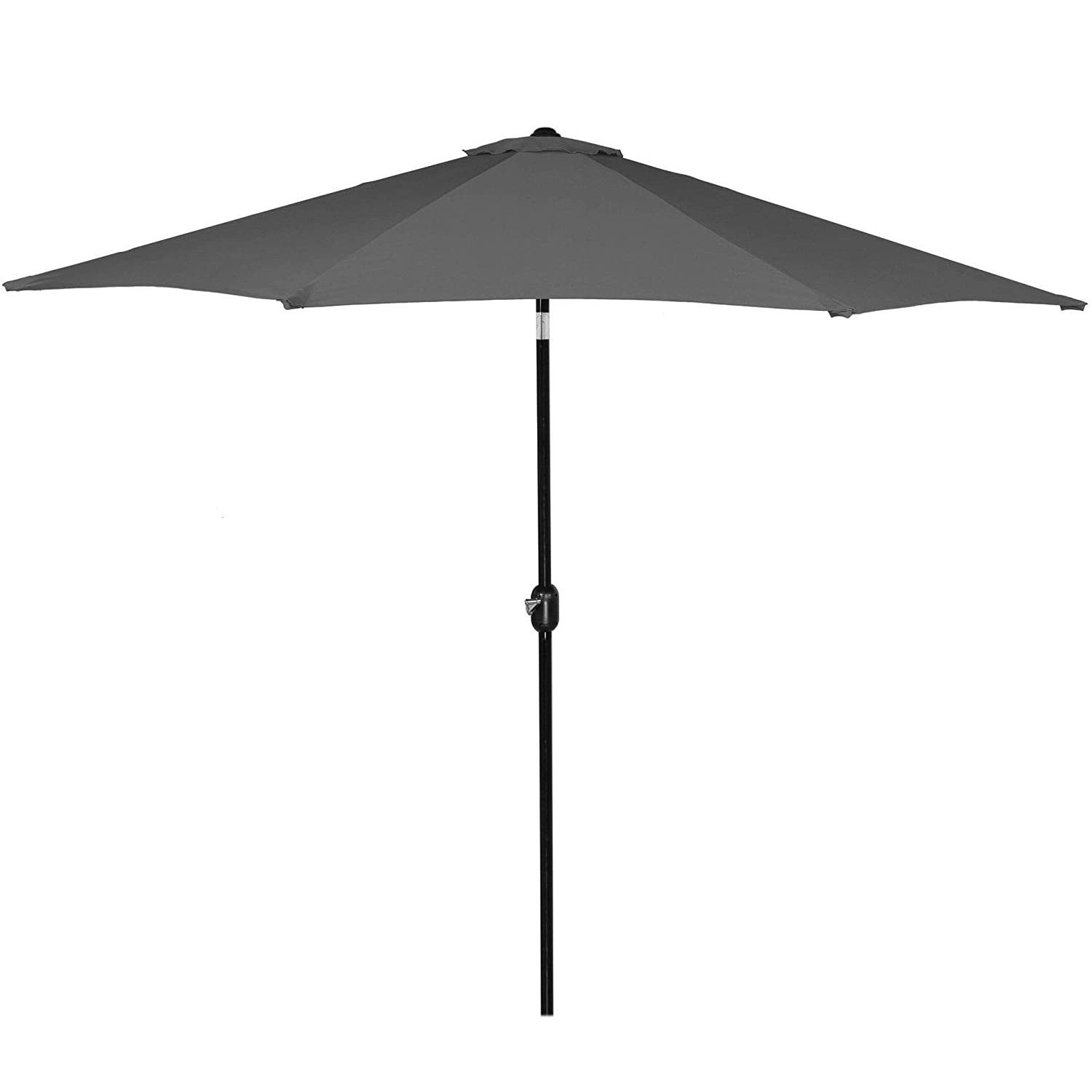Umbrela terasa gradina, cu manivela si inclinare, GU200, diametru 300cm, gri antracit