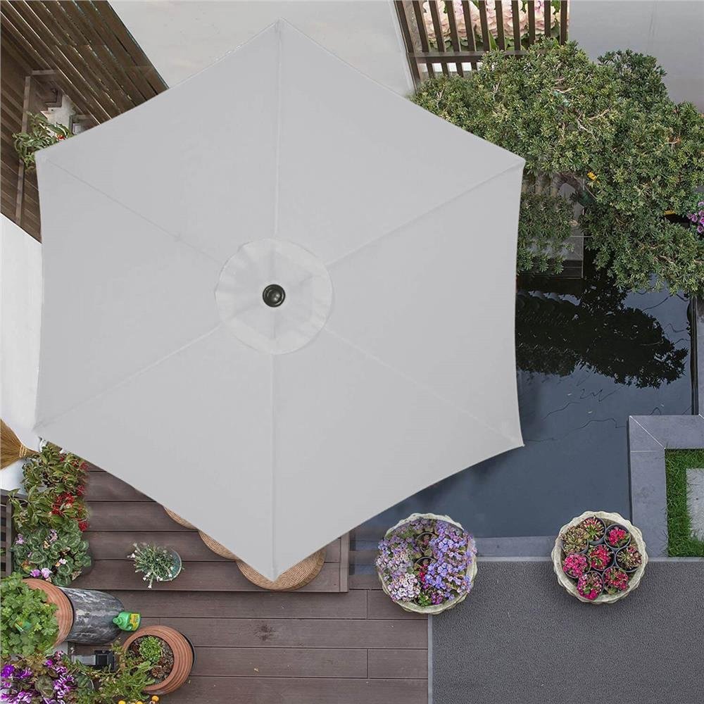 umbrela terasa gradina, cu manivela si inclinare, diametru 260cm, gri 4 Umbrela terasa gradina, cu manivela si inclinare, diametru 260cm, gri - imagine 4