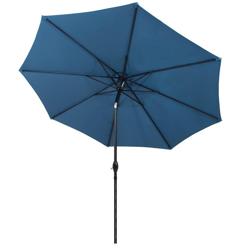 Umbrela terasa gradina, cu manivela si inclinare, diametru 300cm, Albastru