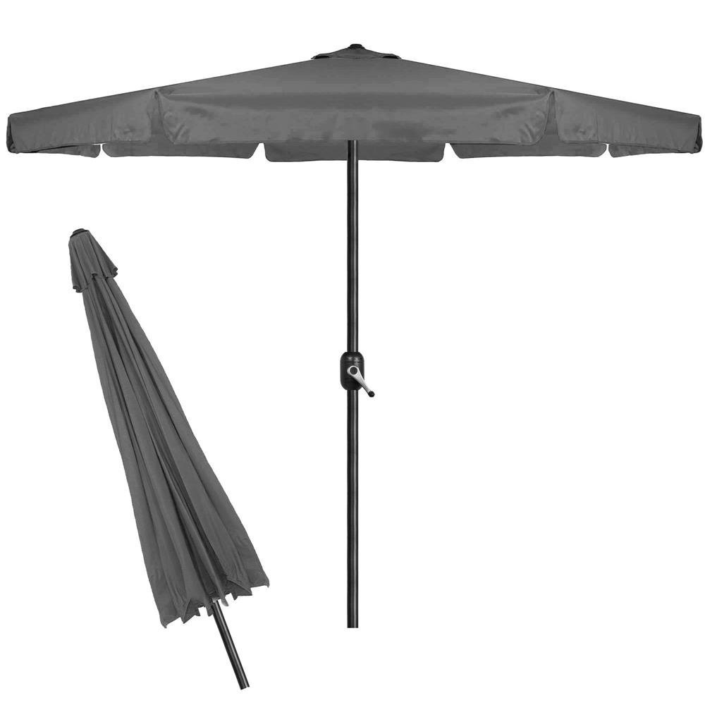 umbrela terasa gradina, cu manivela, diametru 400cm, gri 2 Umbrela terasa gradina, cu manivela, diametru 400cm, Gri - imagine 2