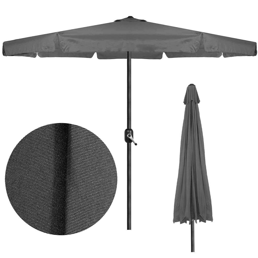 umbrela terasa gradina, cu manivela, diametru 400cm, gri 4 Umbrela terasa gradina, cu manivela, diametru 400cm, Gri - imagine 4
