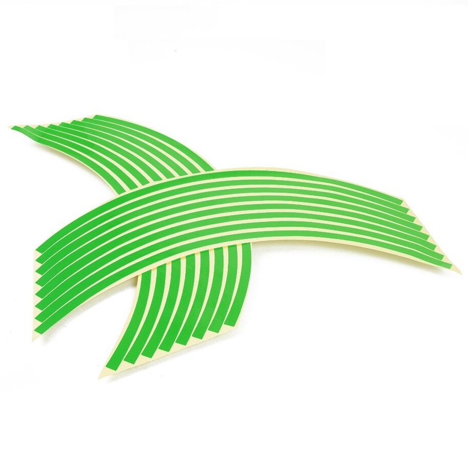 set 16 inele din autocolant pentru jante culoare verde lucios 3 Set 16 inele din autocolant pentru jante culoare Verde Lucios - imagine 3